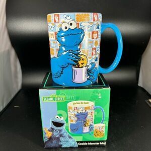 Sesame Street Cookie Monster “Me Love To Dunk!”3D Milk Coffee Mug 2004 GUND Rare